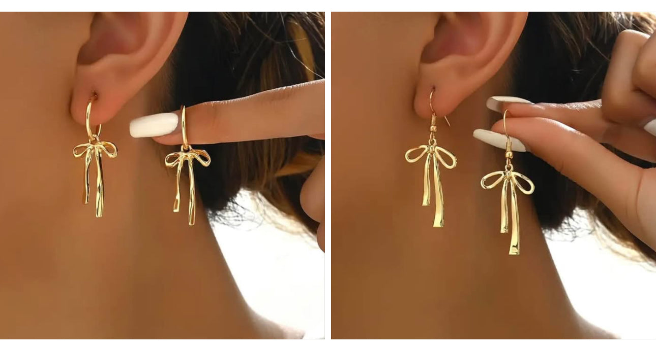 Gold Mini Bow Earrings