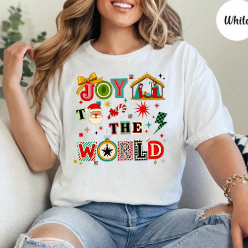 Joy to the World Collage Graphic Tee