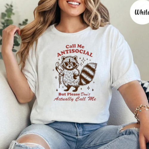Call Me Antisocial Graphic Tee