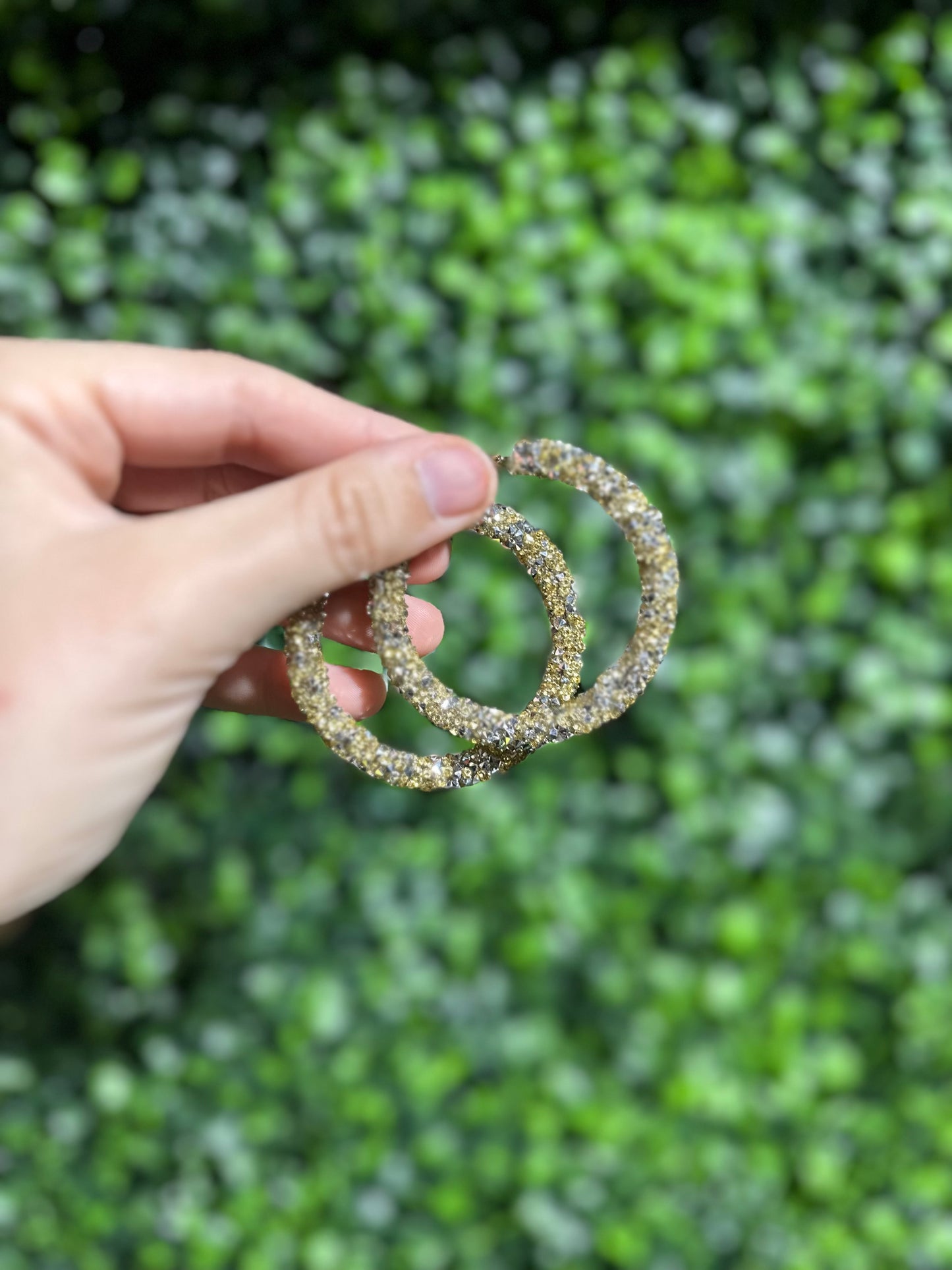 Silver & Gold Glitter Hoops