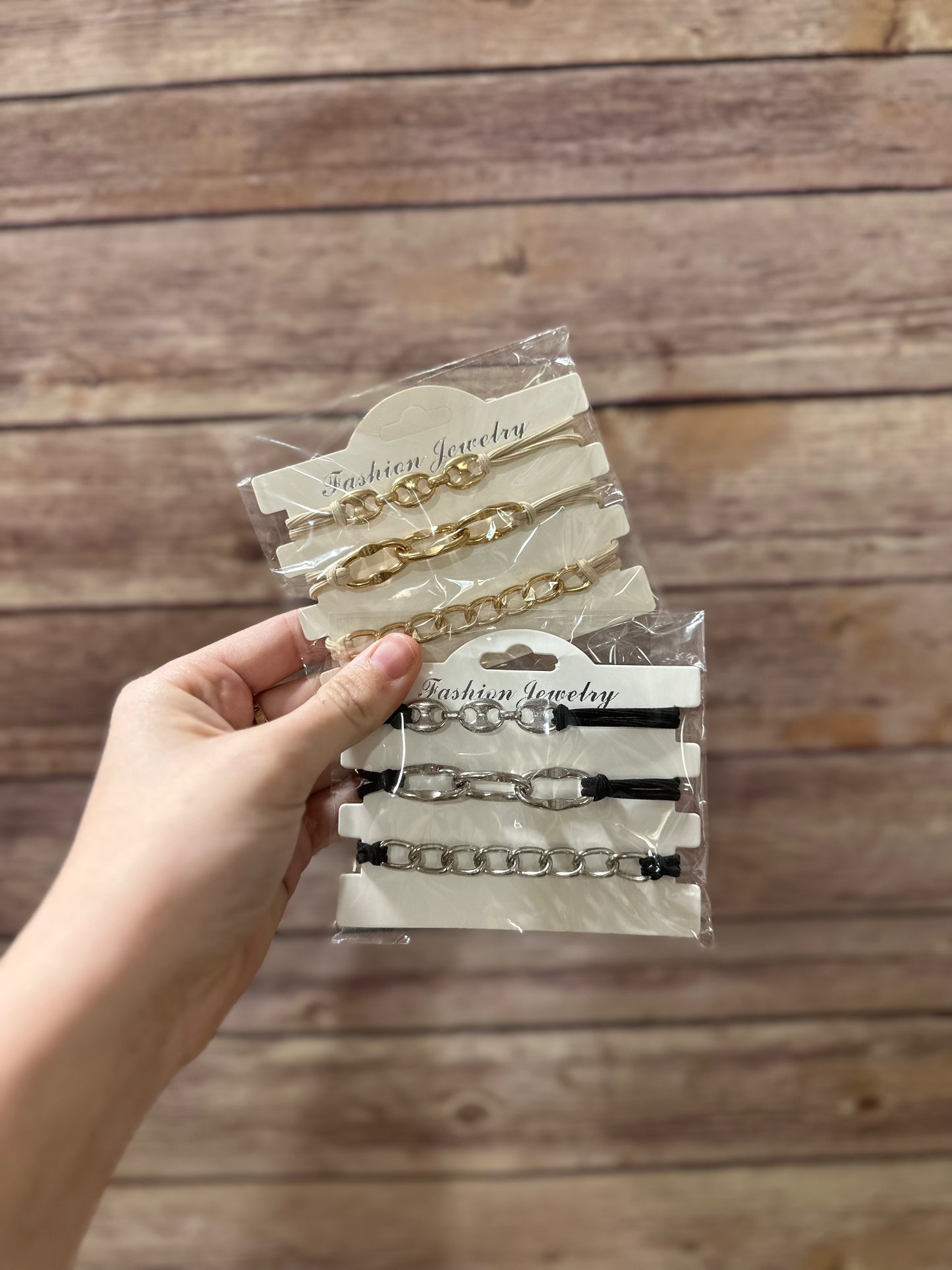 3 piece bracelet hair tie set