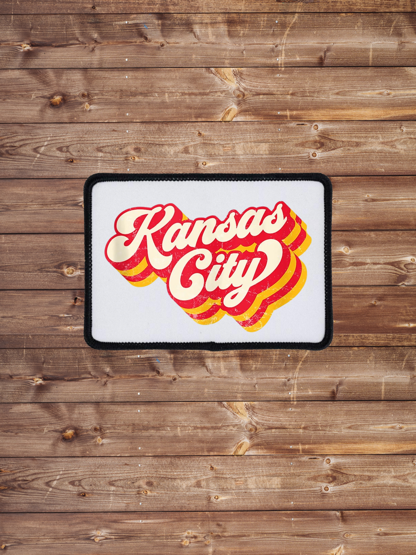 Retro KC Iron on Patch
