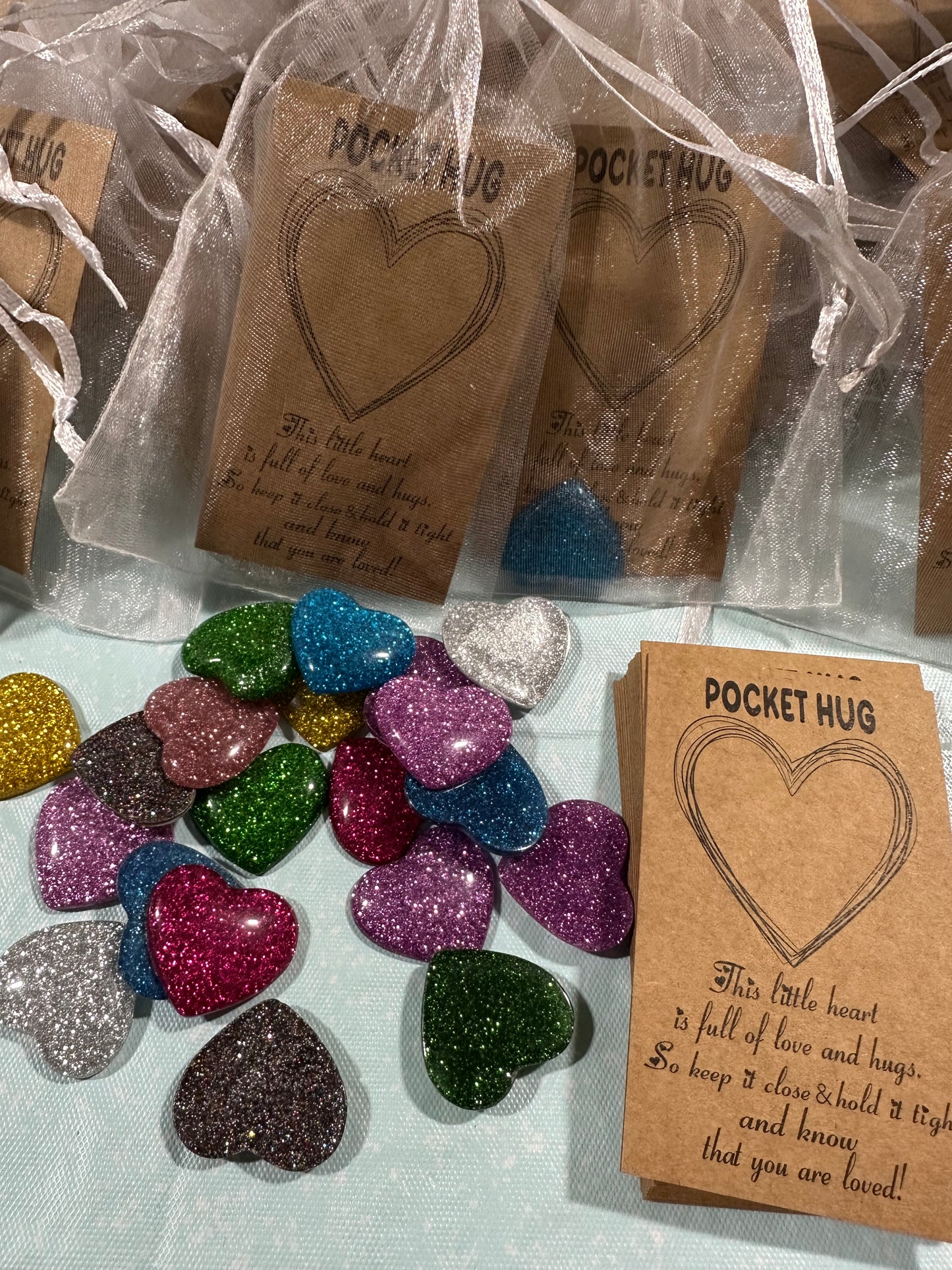 Glitter Heart Pocket Hug