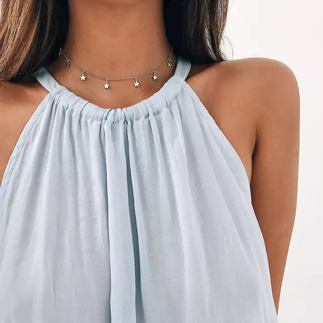 Silver Multi Star Necklace