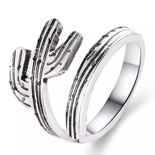 Silver Cactus Ring
