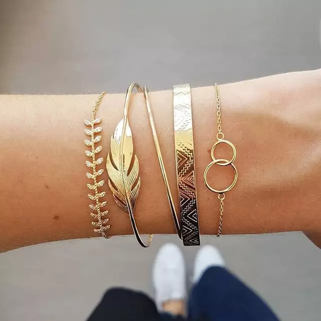 Golden Bracelet Set