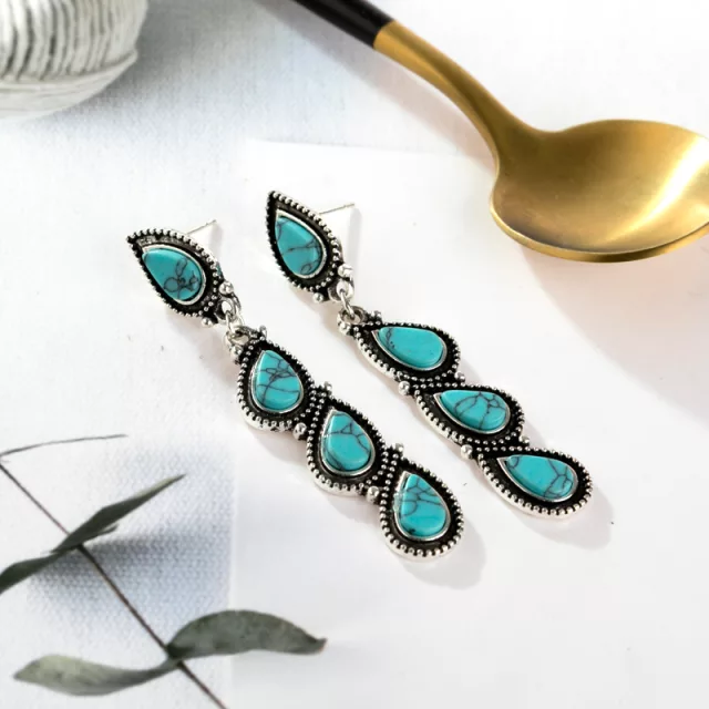 Turquoise Multi Drop Earrings