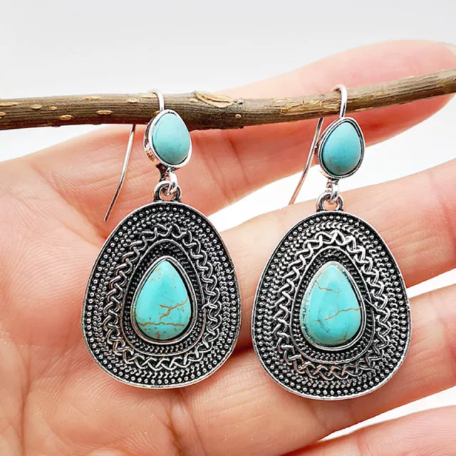 Turquoise Retro Dangles