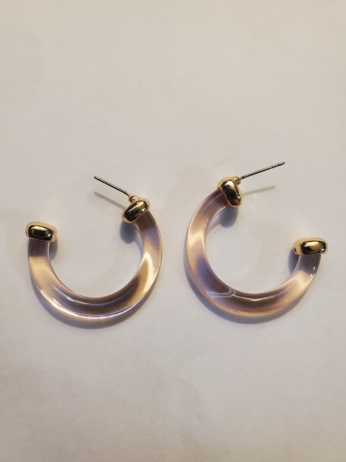 Gold & Pink Hoops