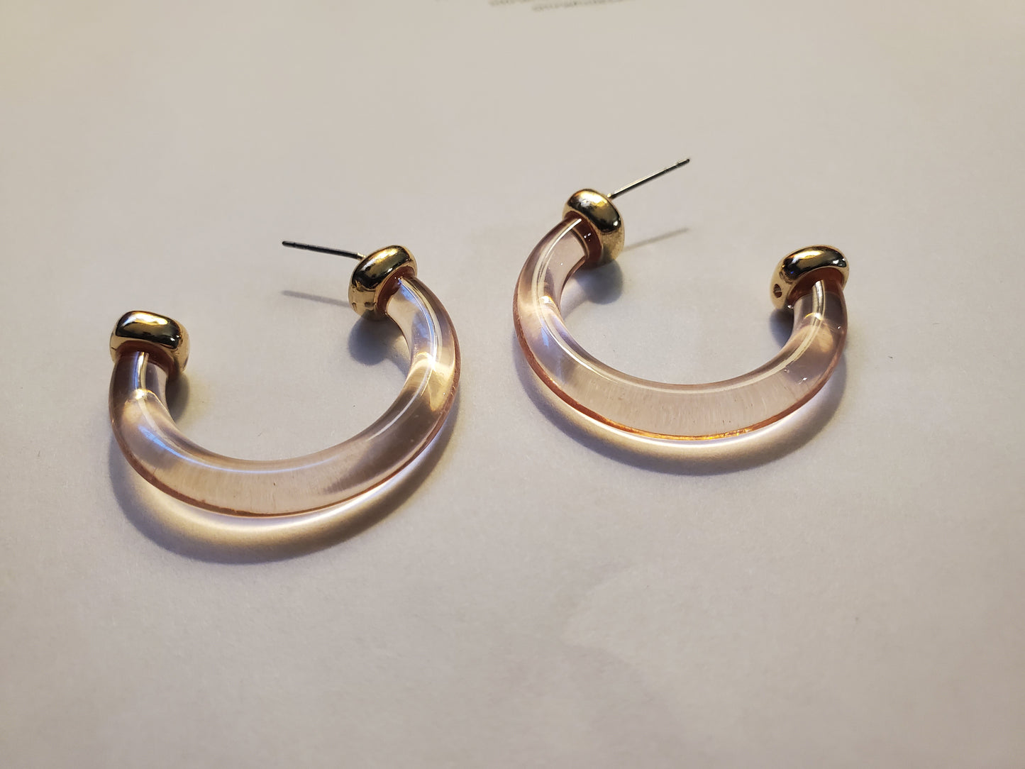 Gold & Pink Hoops