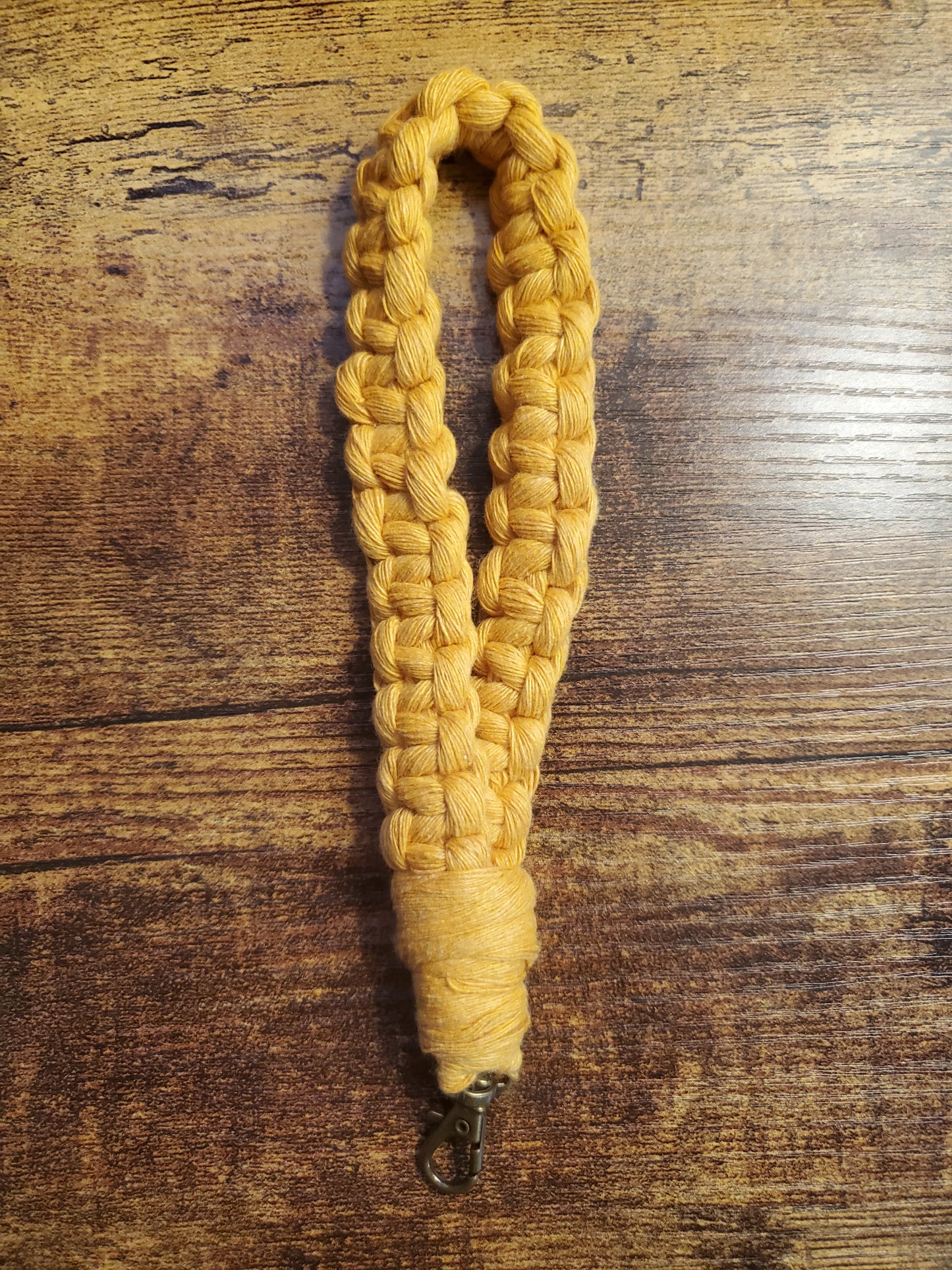 Mustard Macrame Keyfob