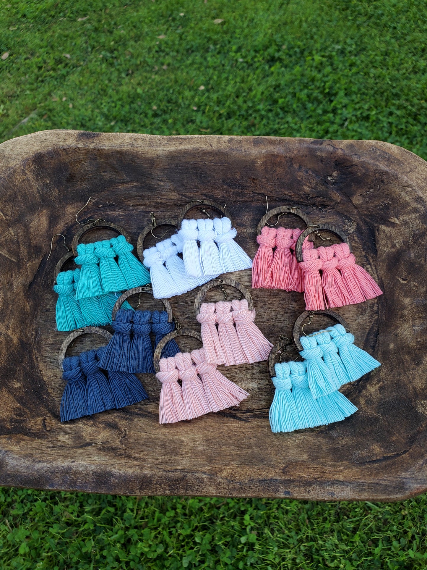 Wooden Macrame Earring Bundle