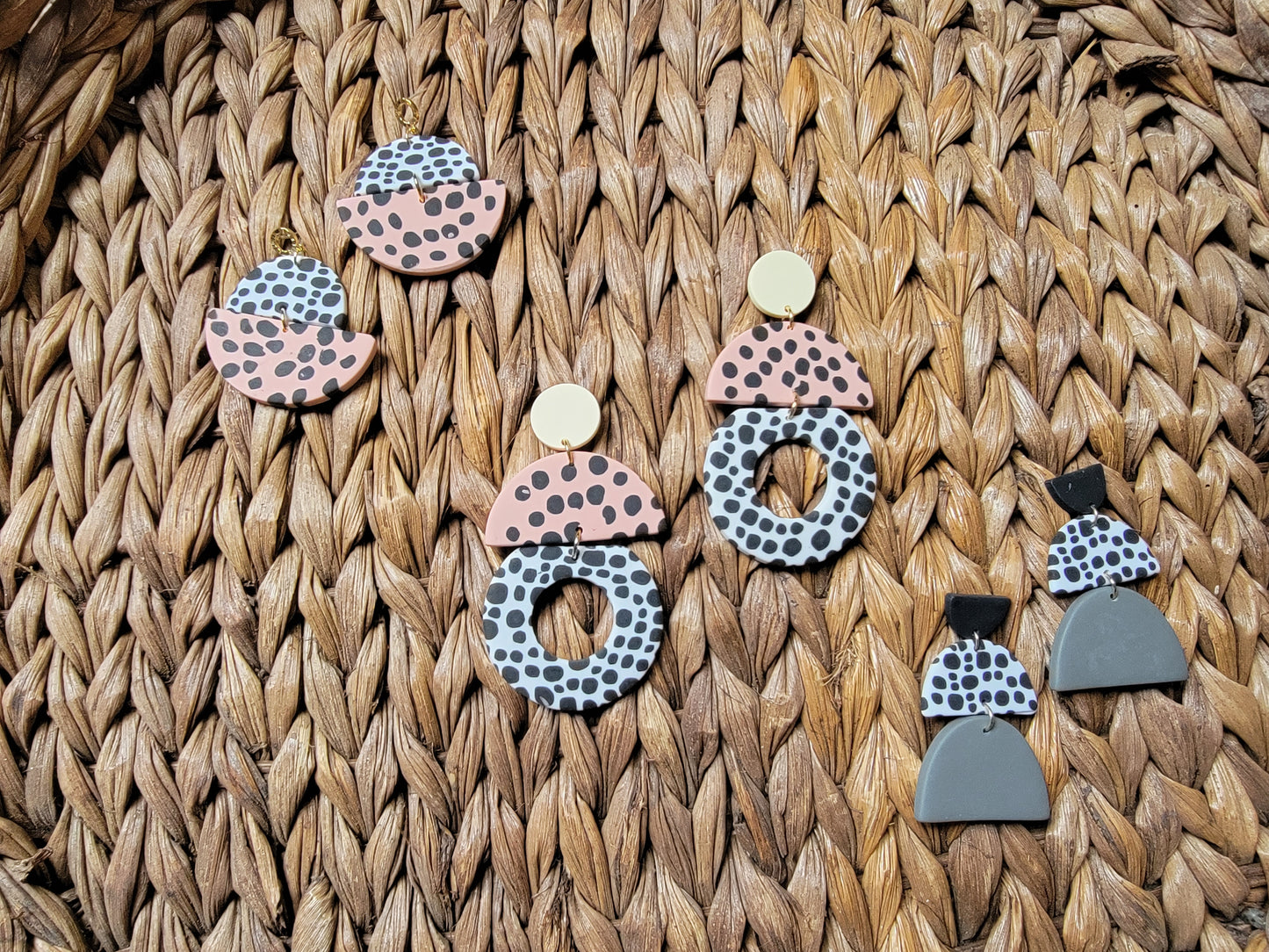 Dalmation Clay Earring Bundle