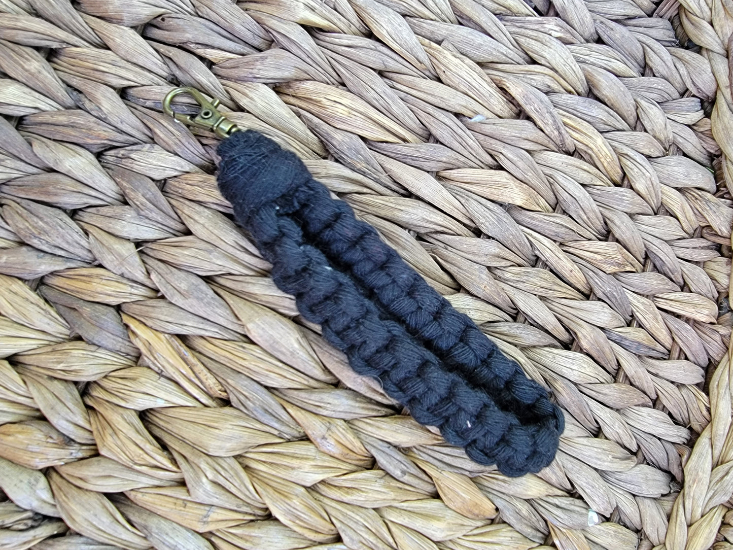 Black Macrame Keyfob