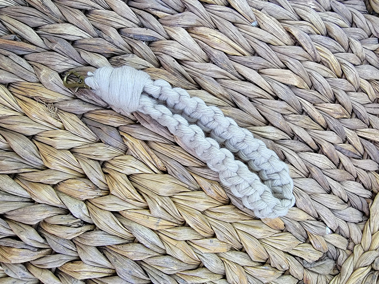 Light Taupe Macrame Keyfob