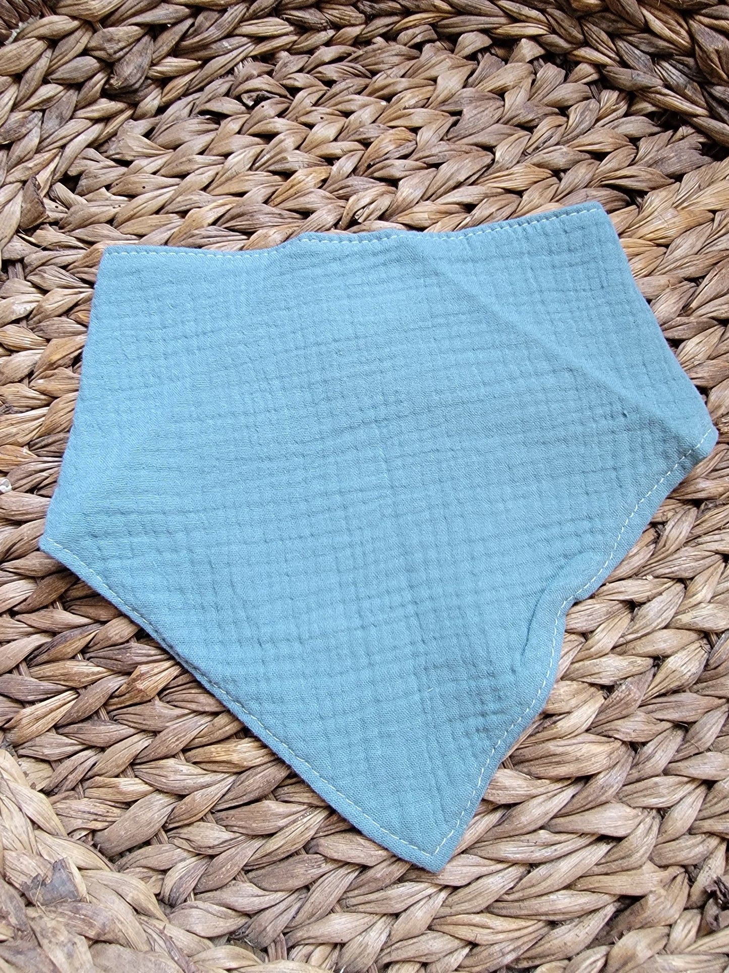 Teal Muslin Bib