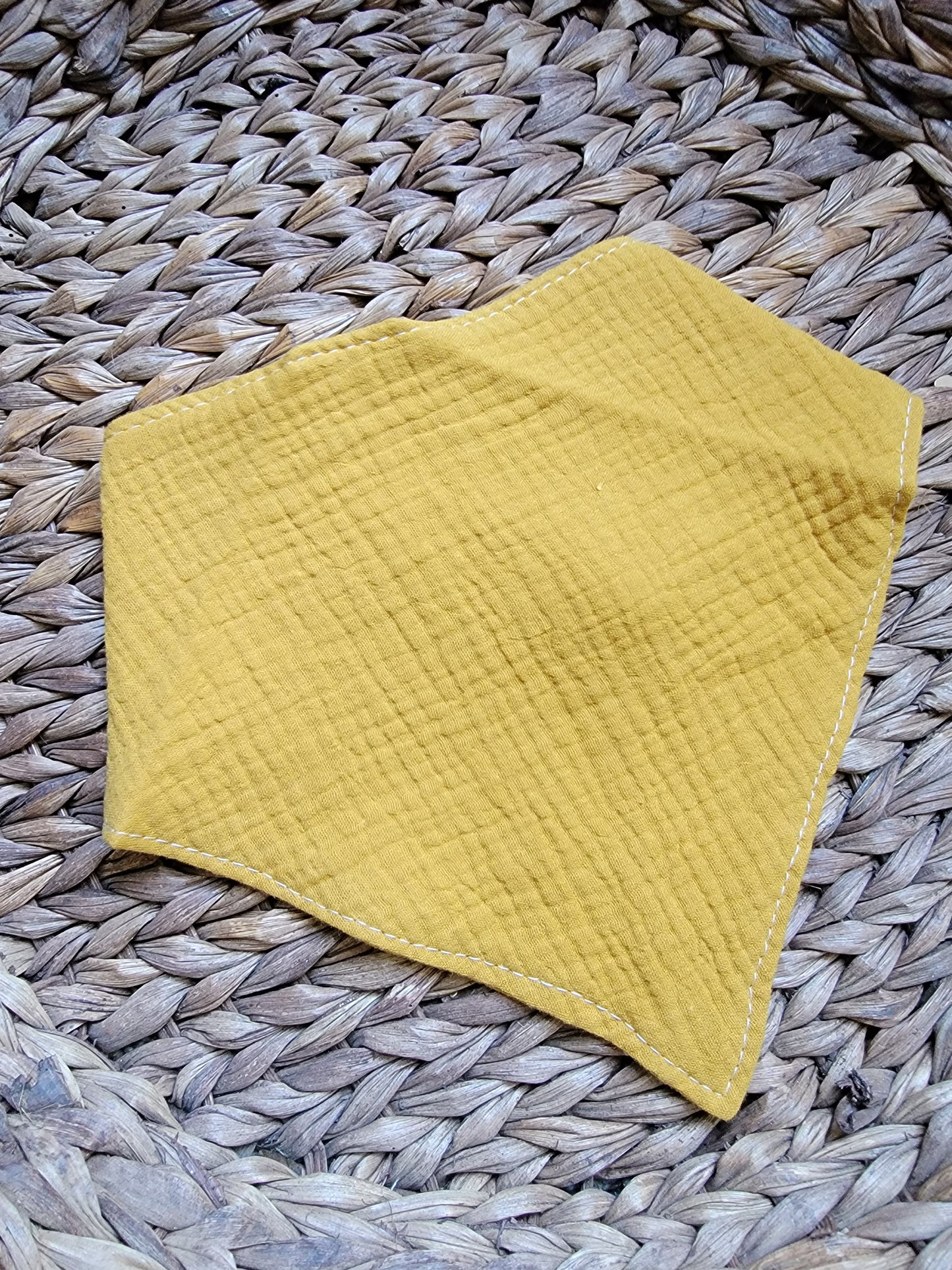 Mustard Muslin Bib