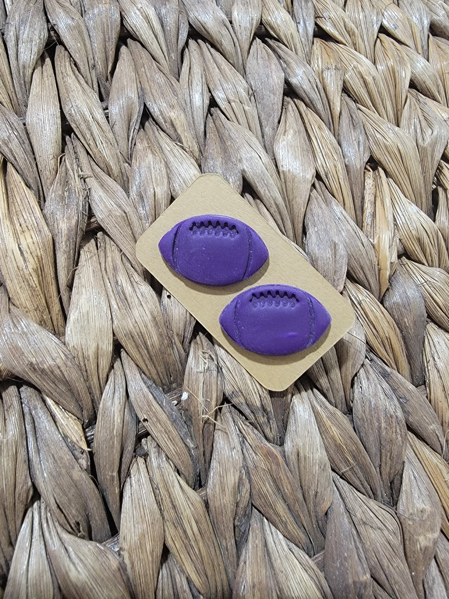 Purple Football Clay Studs