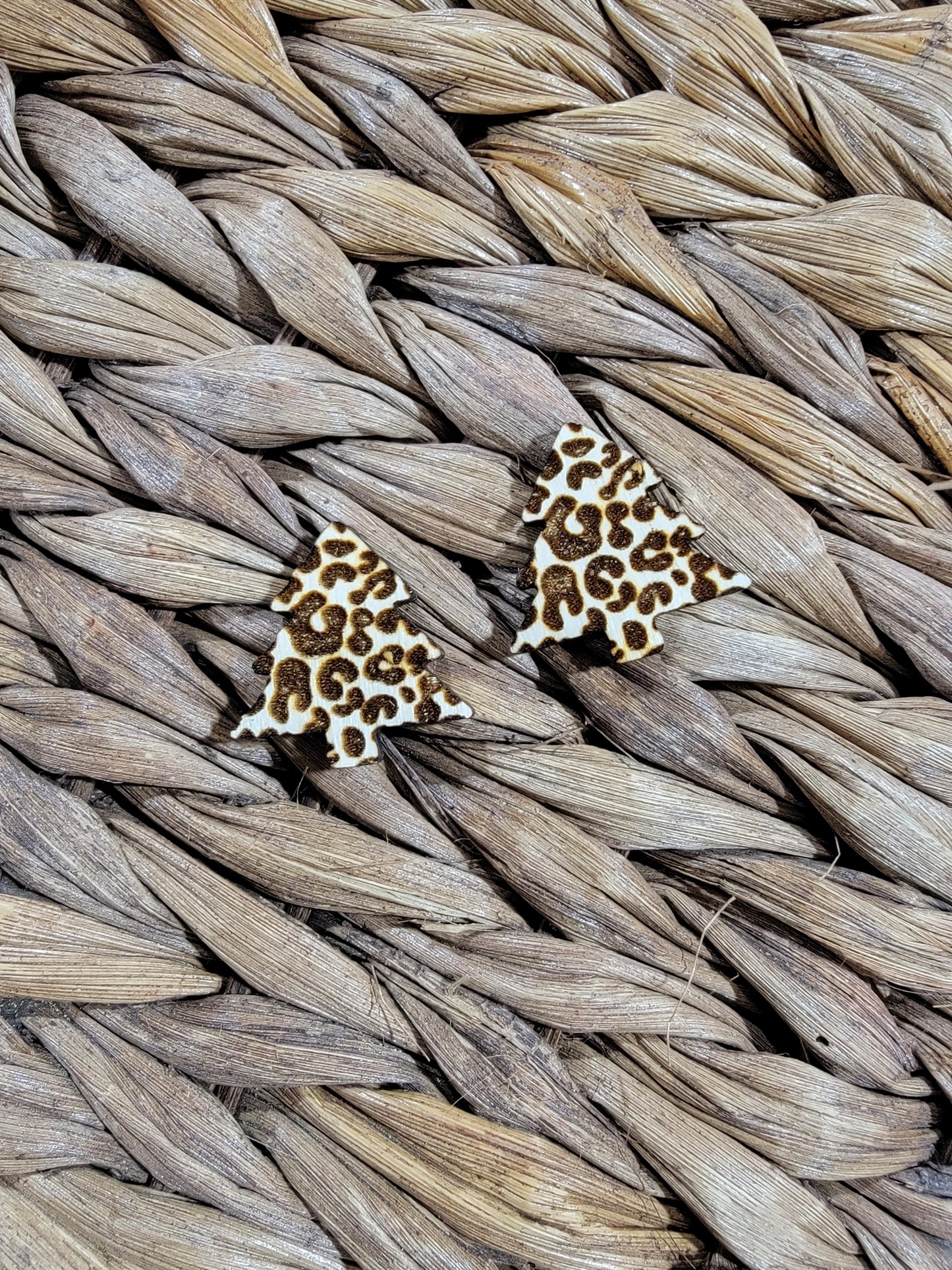 Leopard Christmas Tree Studs