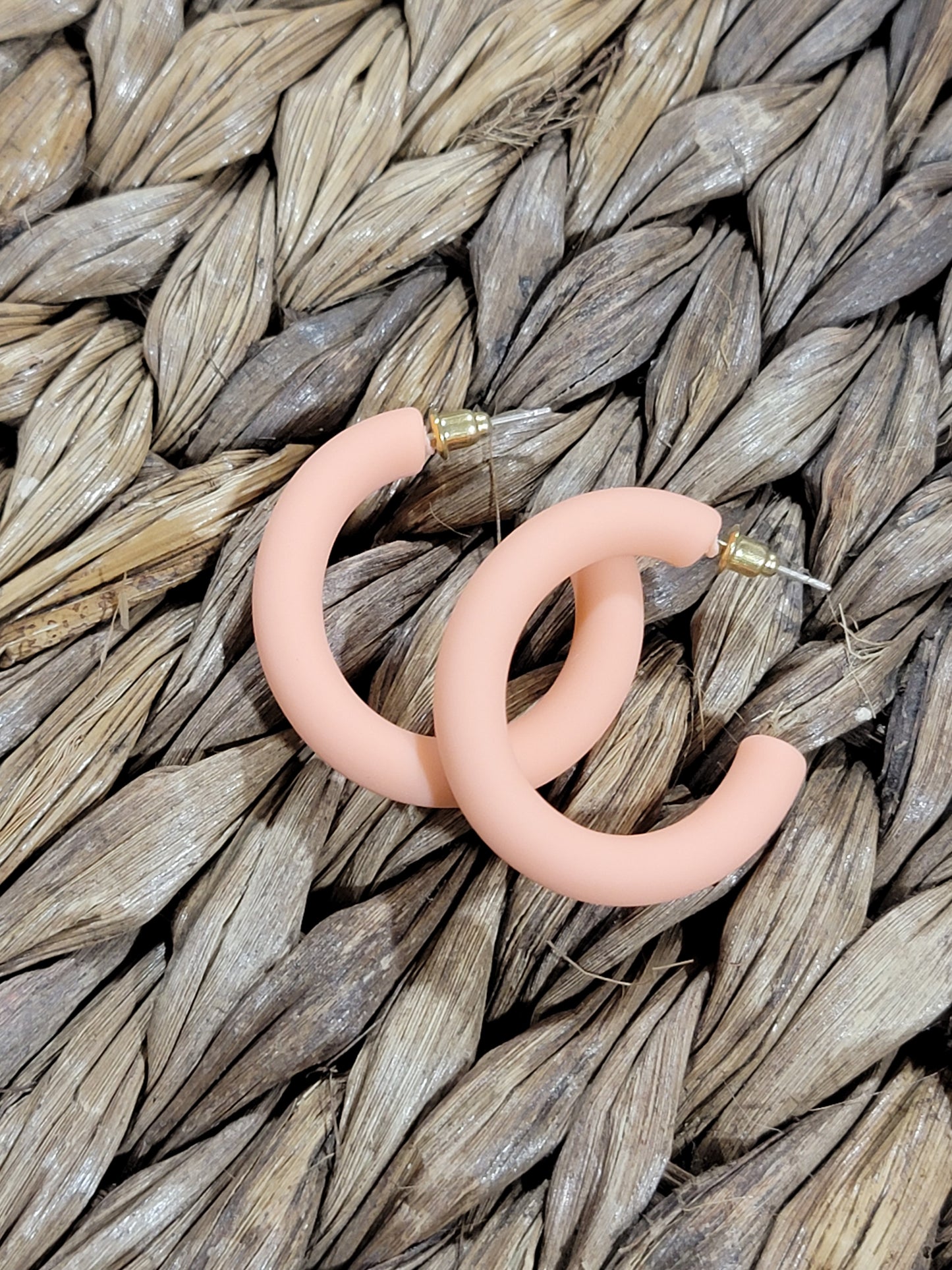 Peach Caroline Hoops