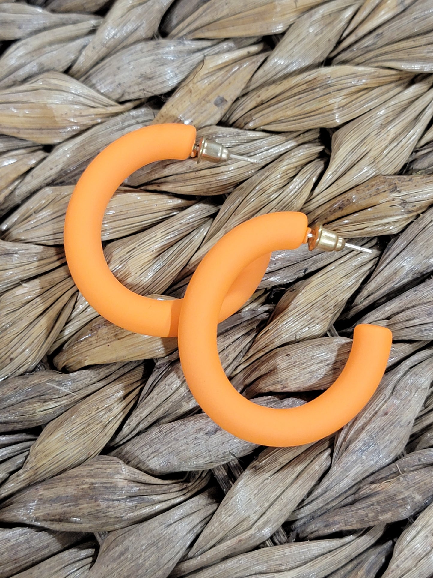 Orange Caroline Hoops