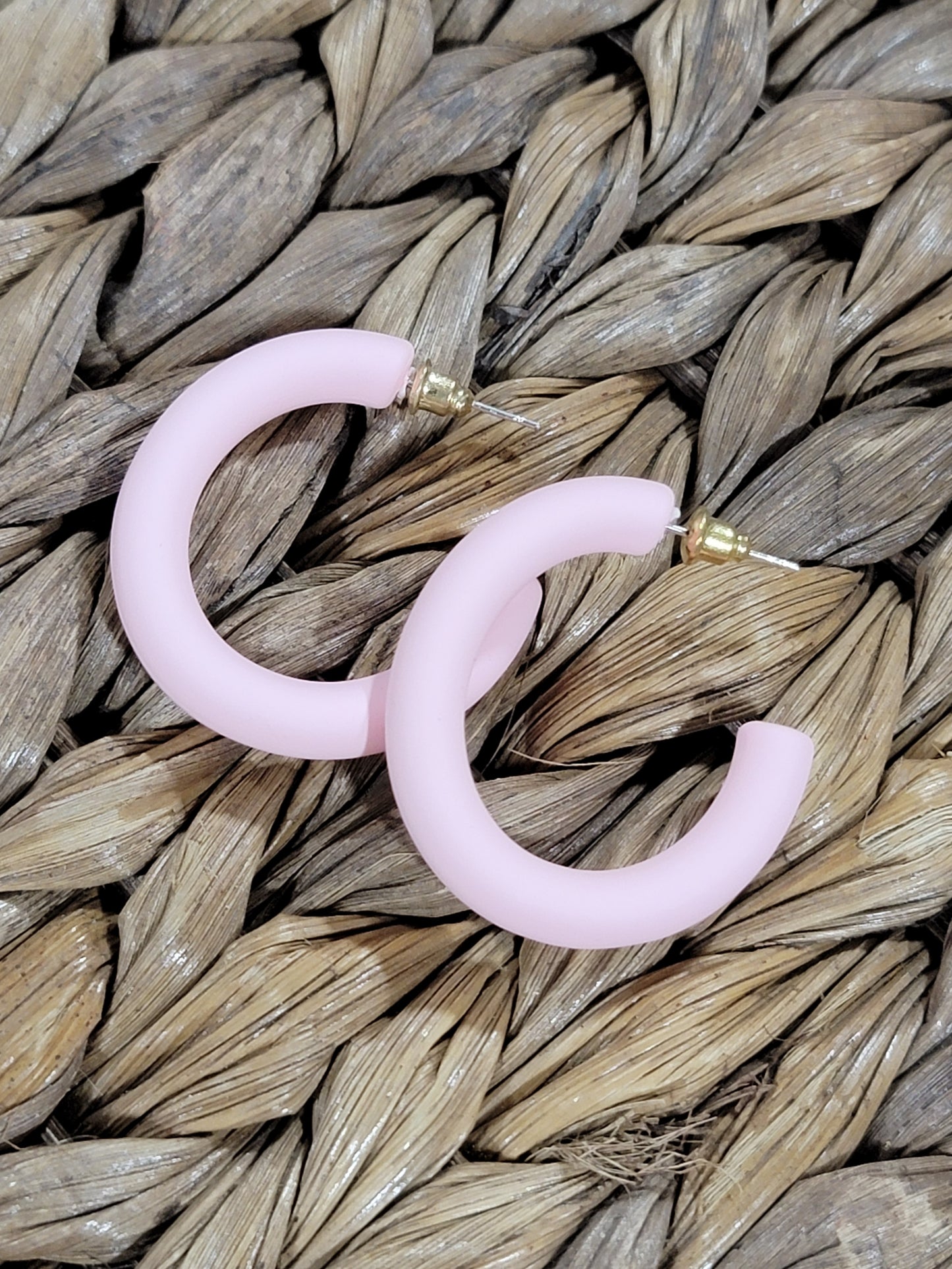 Pink Caroline Hoops