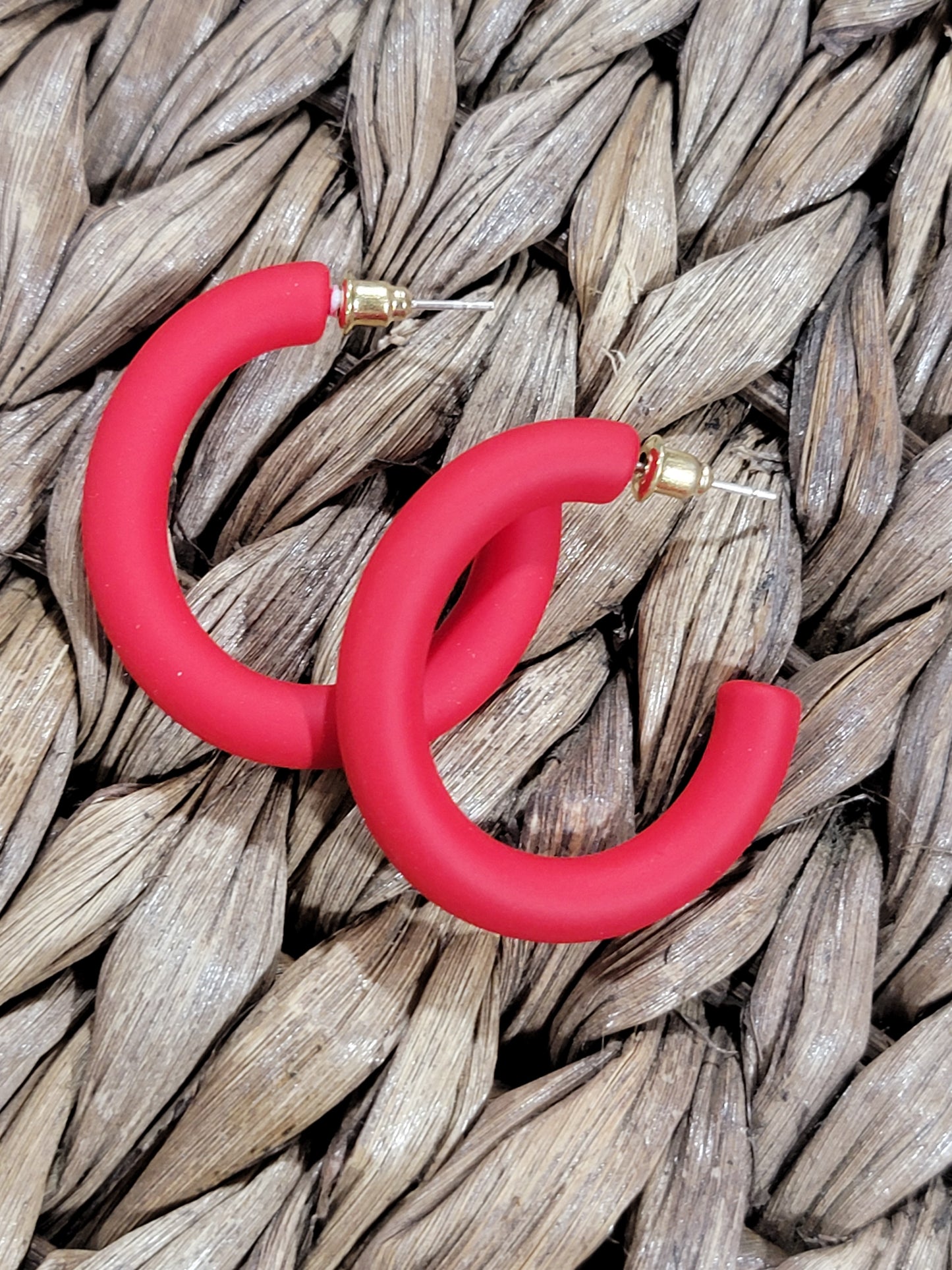 Red Caroline Hoops