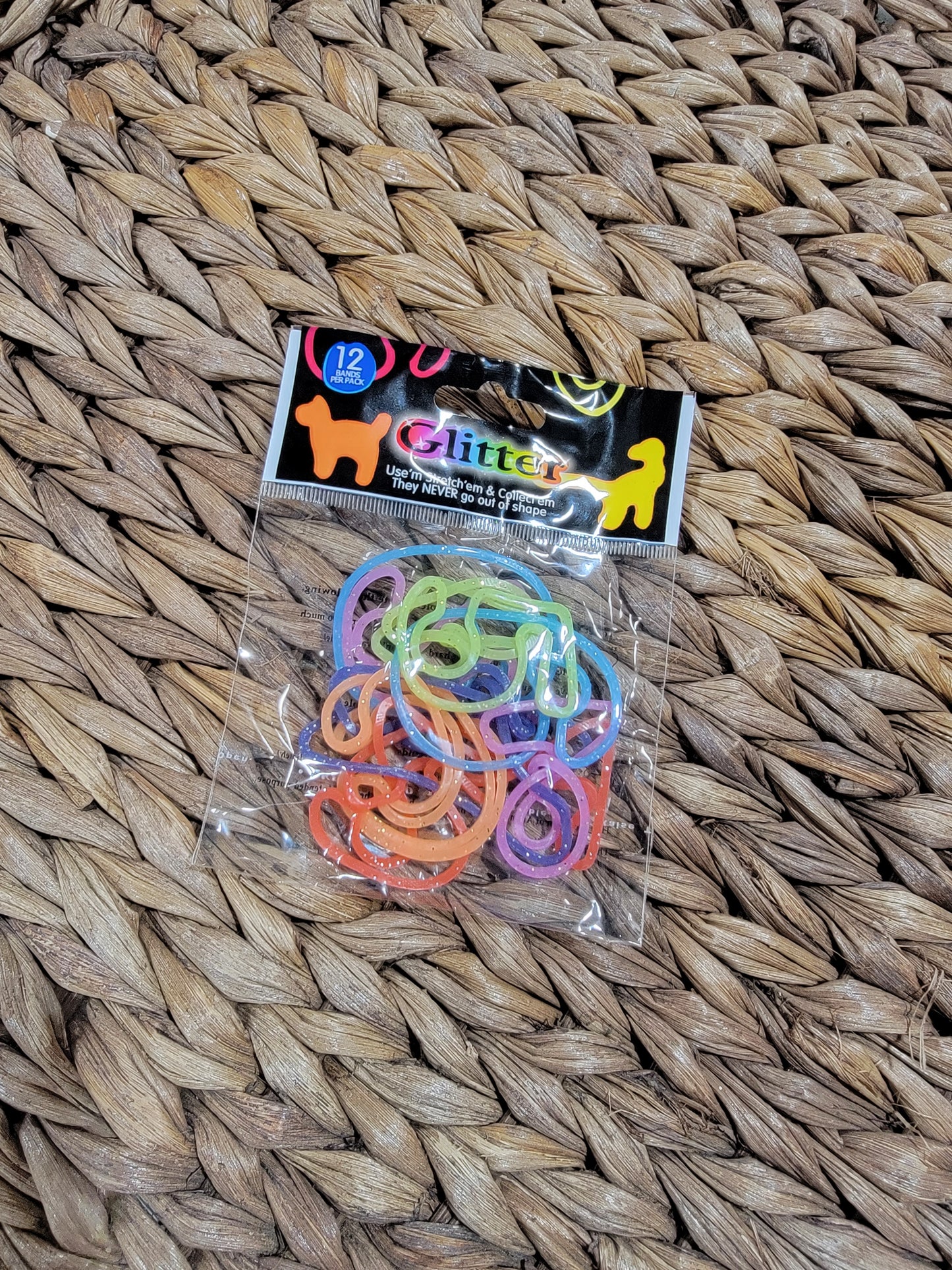 Glitter Rubber Shaped Bracelets