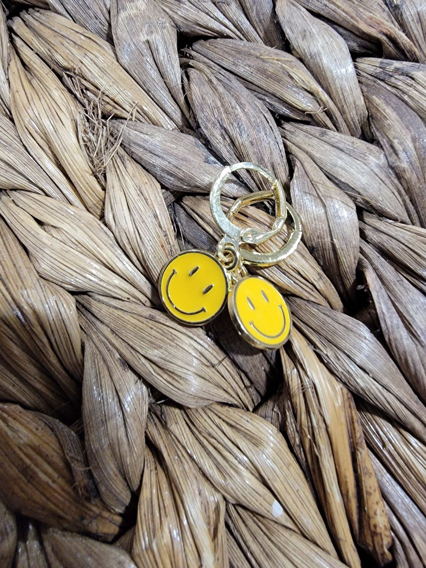 Yellow Smiley Earrings