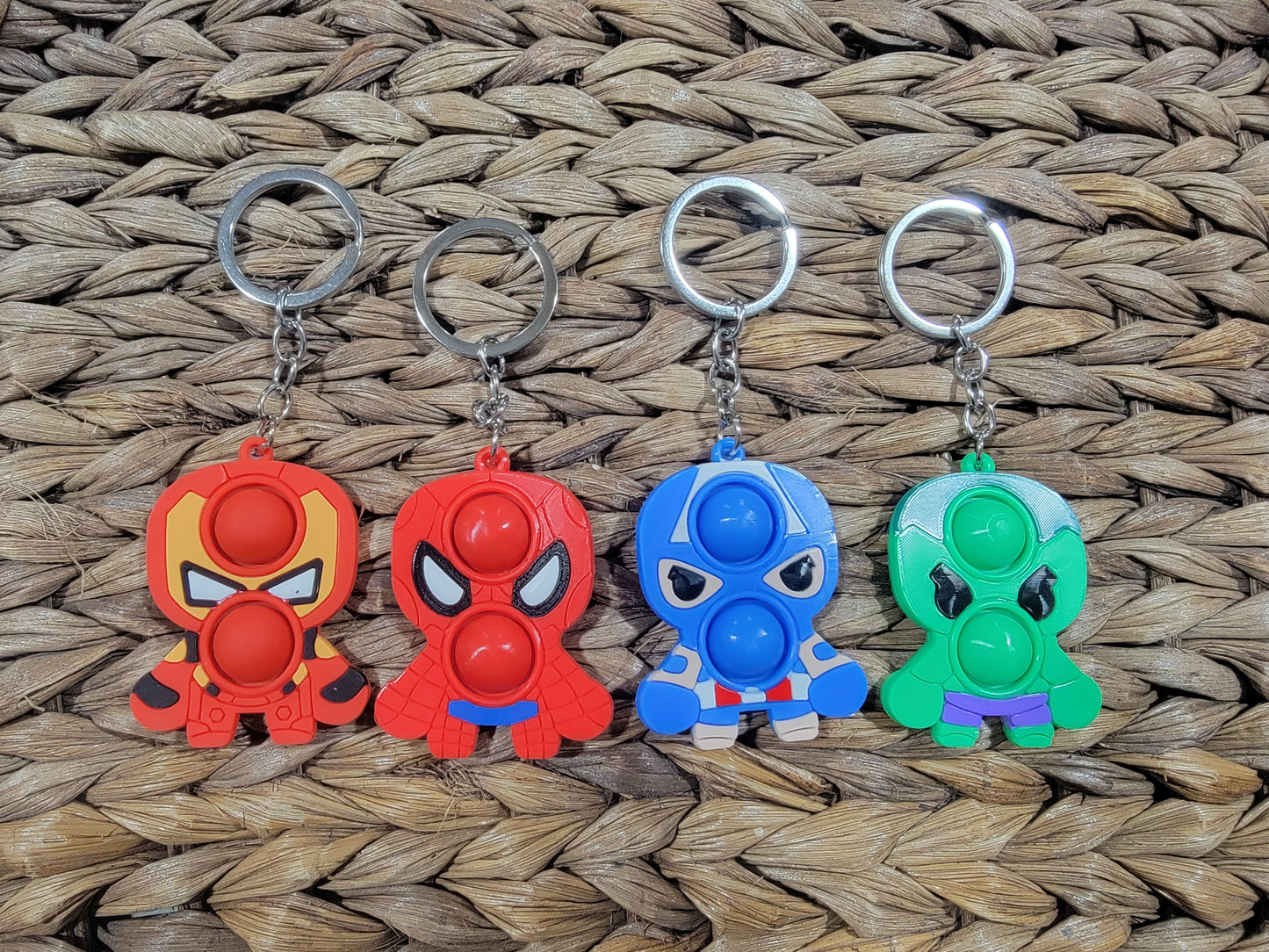 Superhero Pop It Keychain