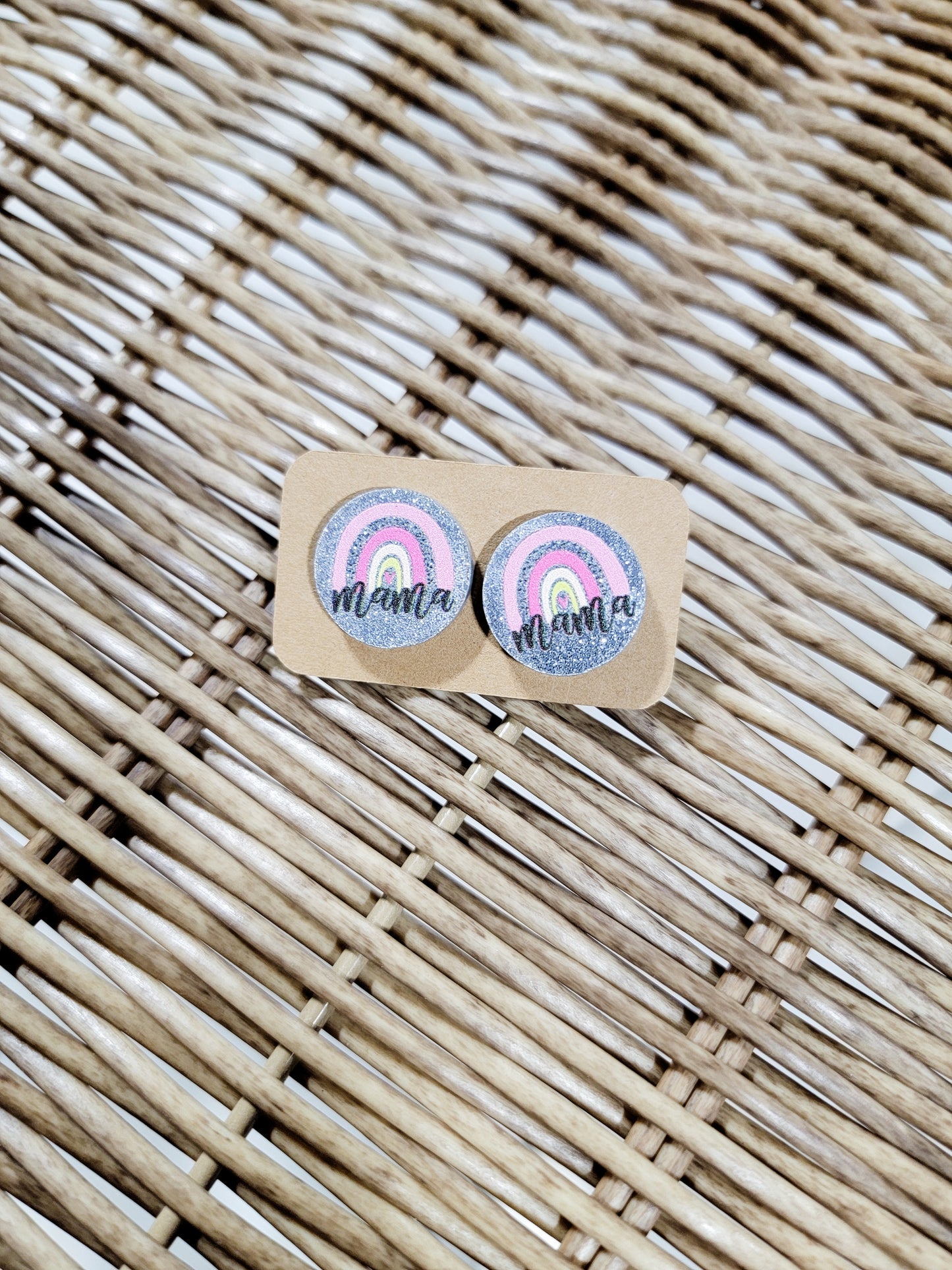 Silver Mama Rainbow Studs
