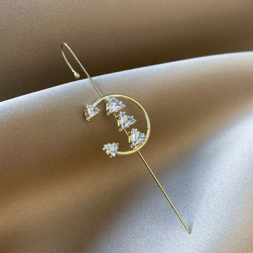 Half Round Arrow Jeweled Ear Wrap