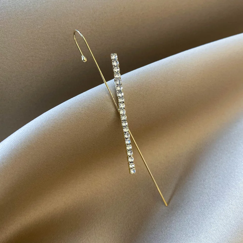 Straight Jeweled Ear Wrap
