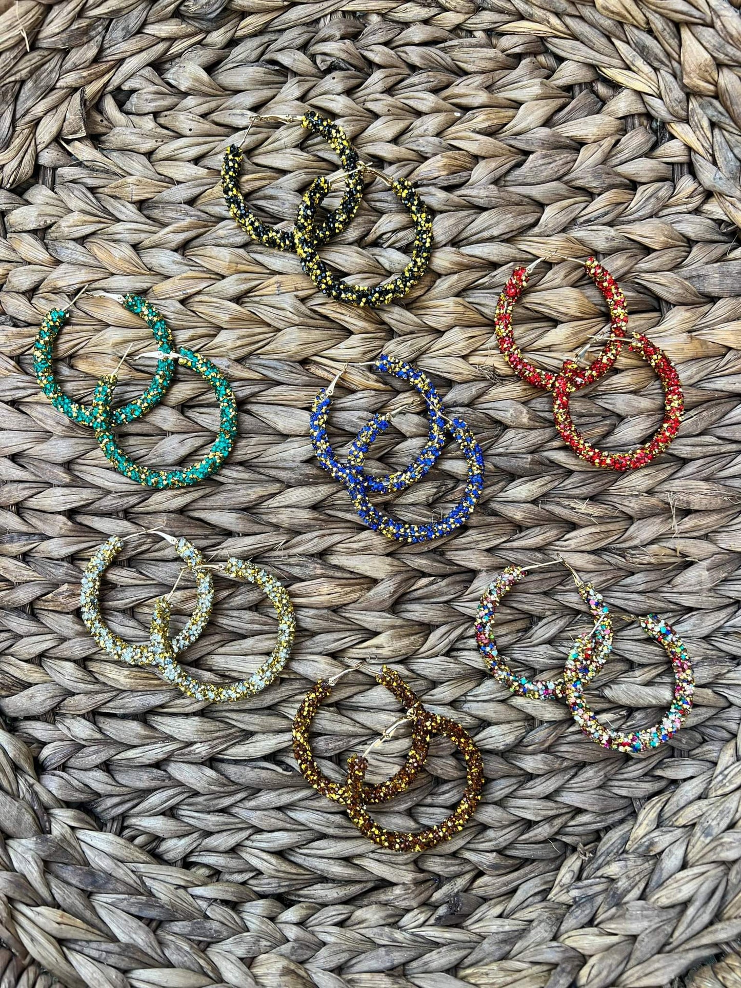 Fall Glitter Hoops