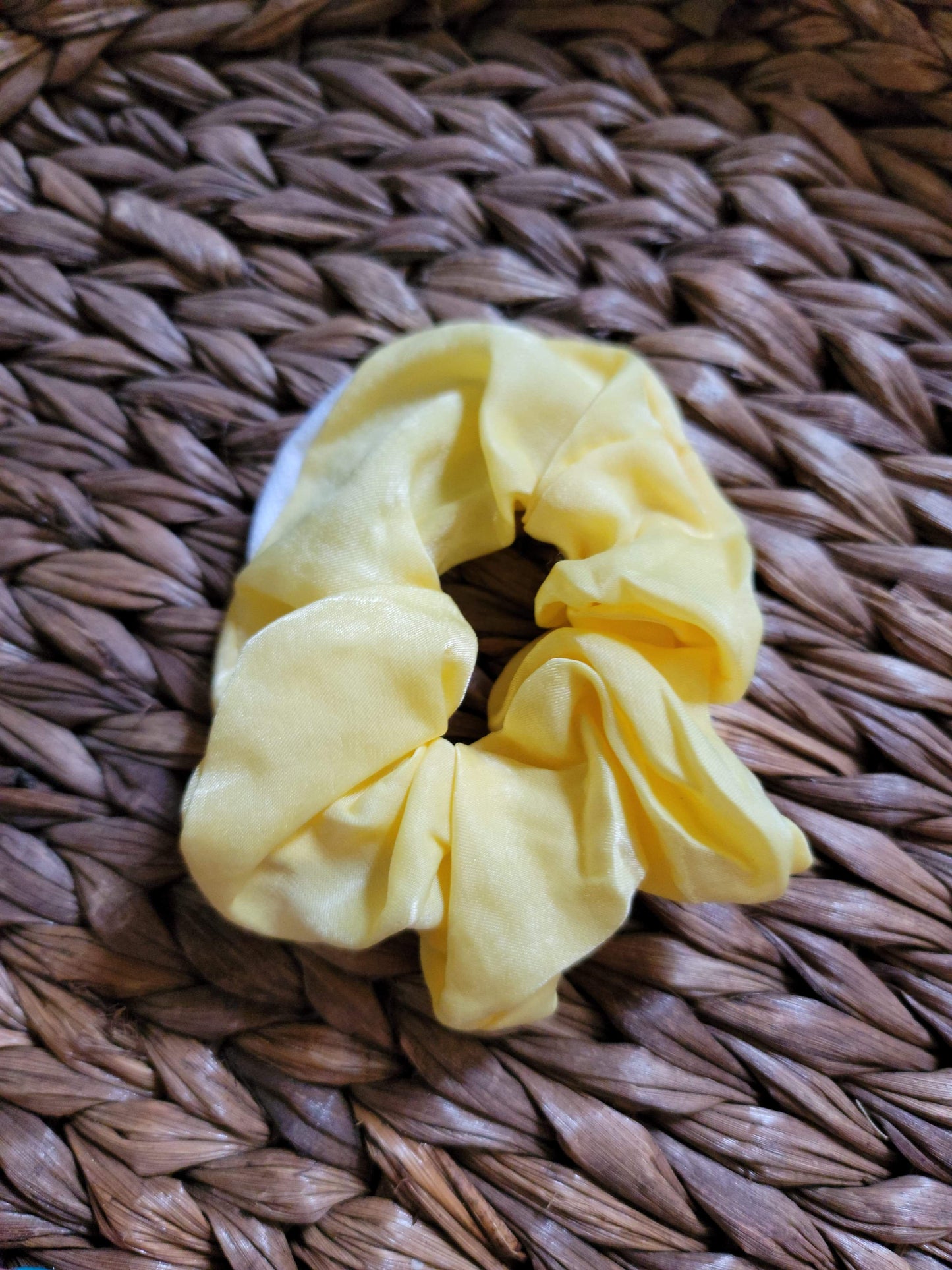 Sunflower Satin Zipper Scrunchie