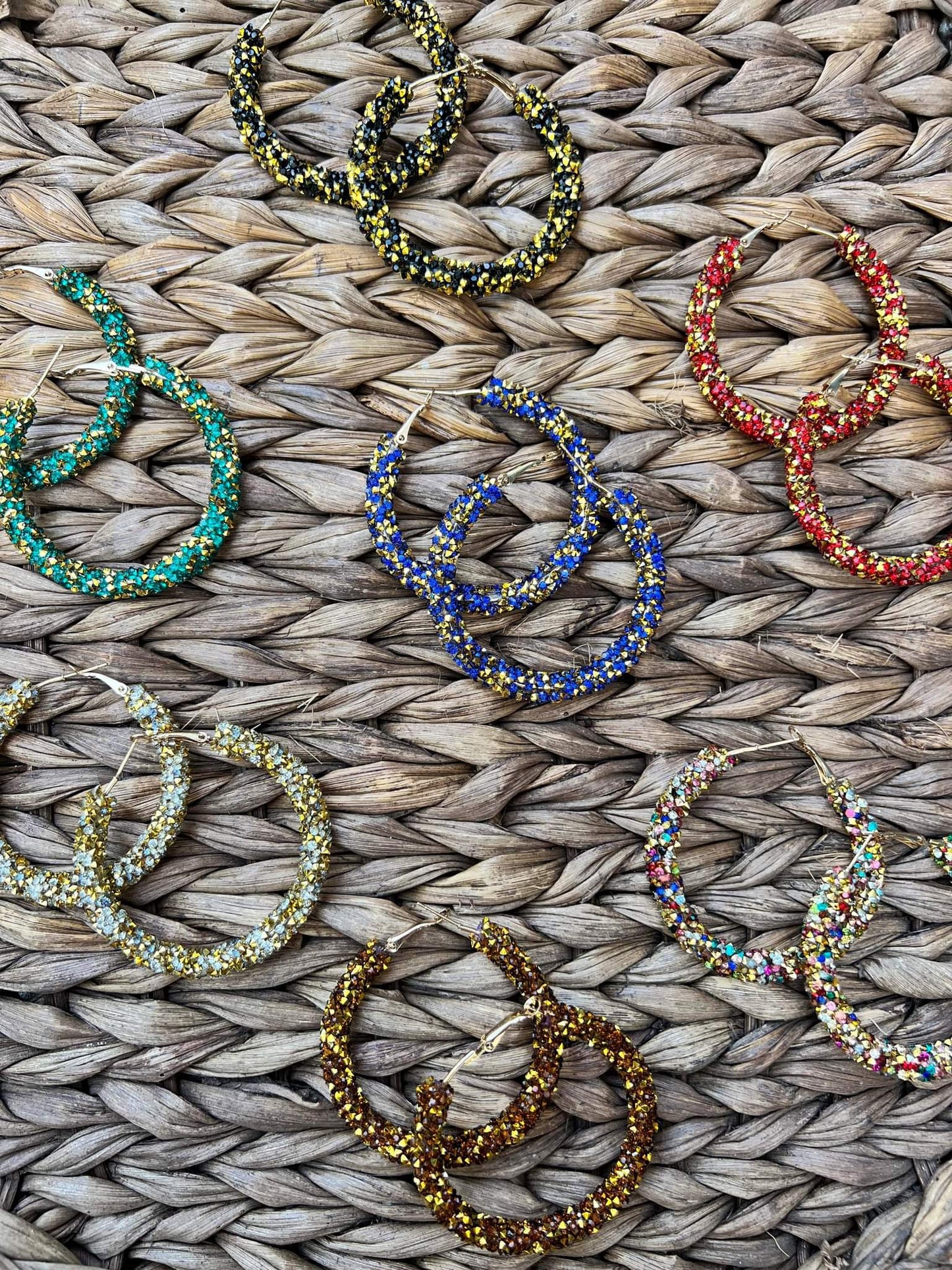 Fall Glitter Hoops