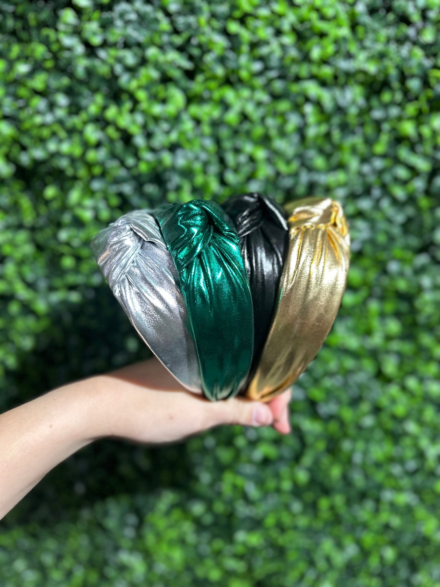 Metallic Leather Headband Collection