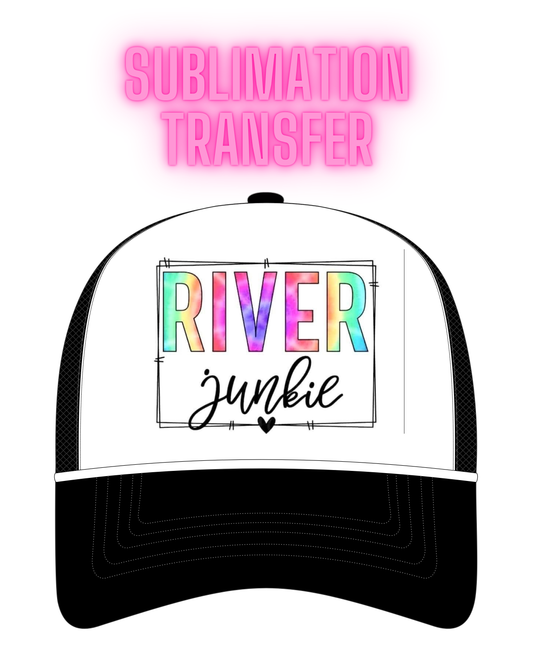 River Junkie Sublimation Transfer - Hat Size