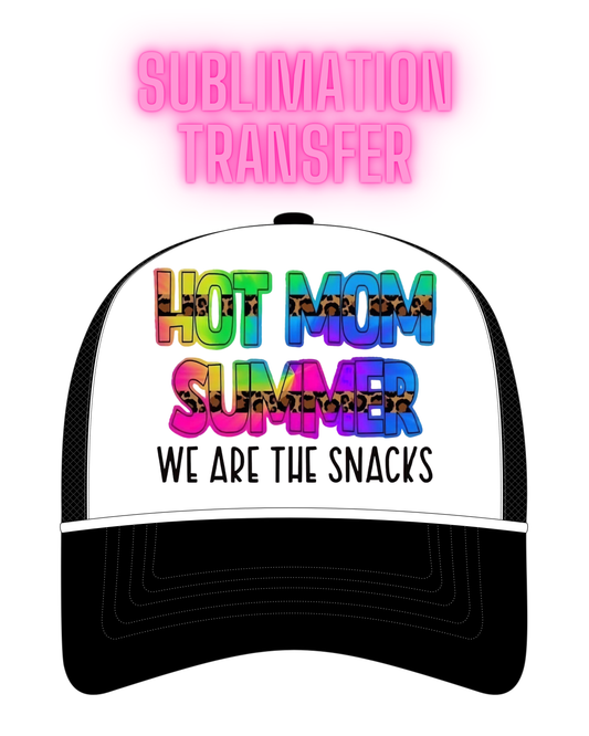 Hot Mom Summer Sublimation Transfer - Hat Size
