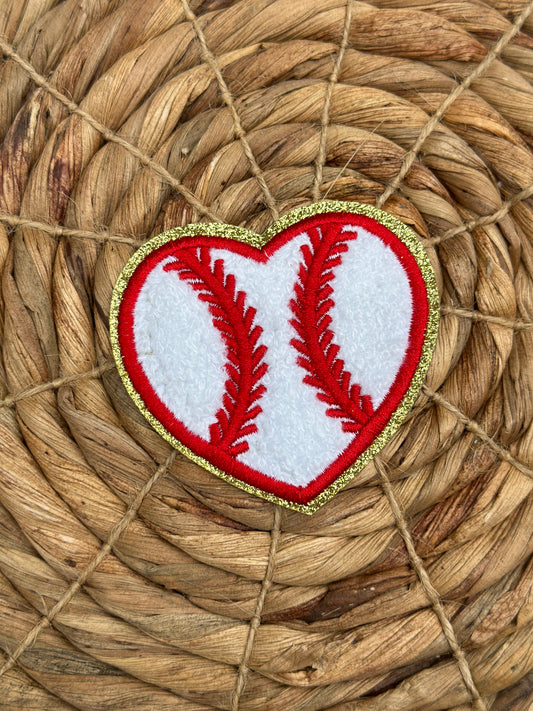 Heart Baseball Patch