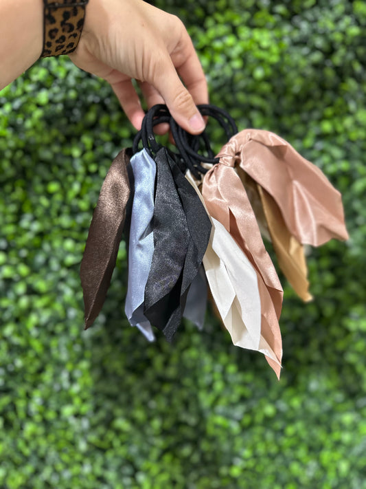 Neutral Hair Tie Scarf Set