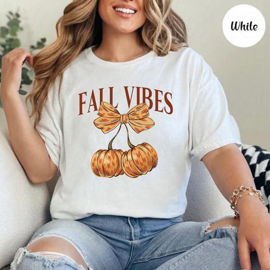 Fall Vibes with “Cherry” Pumpkin Graphic Tee