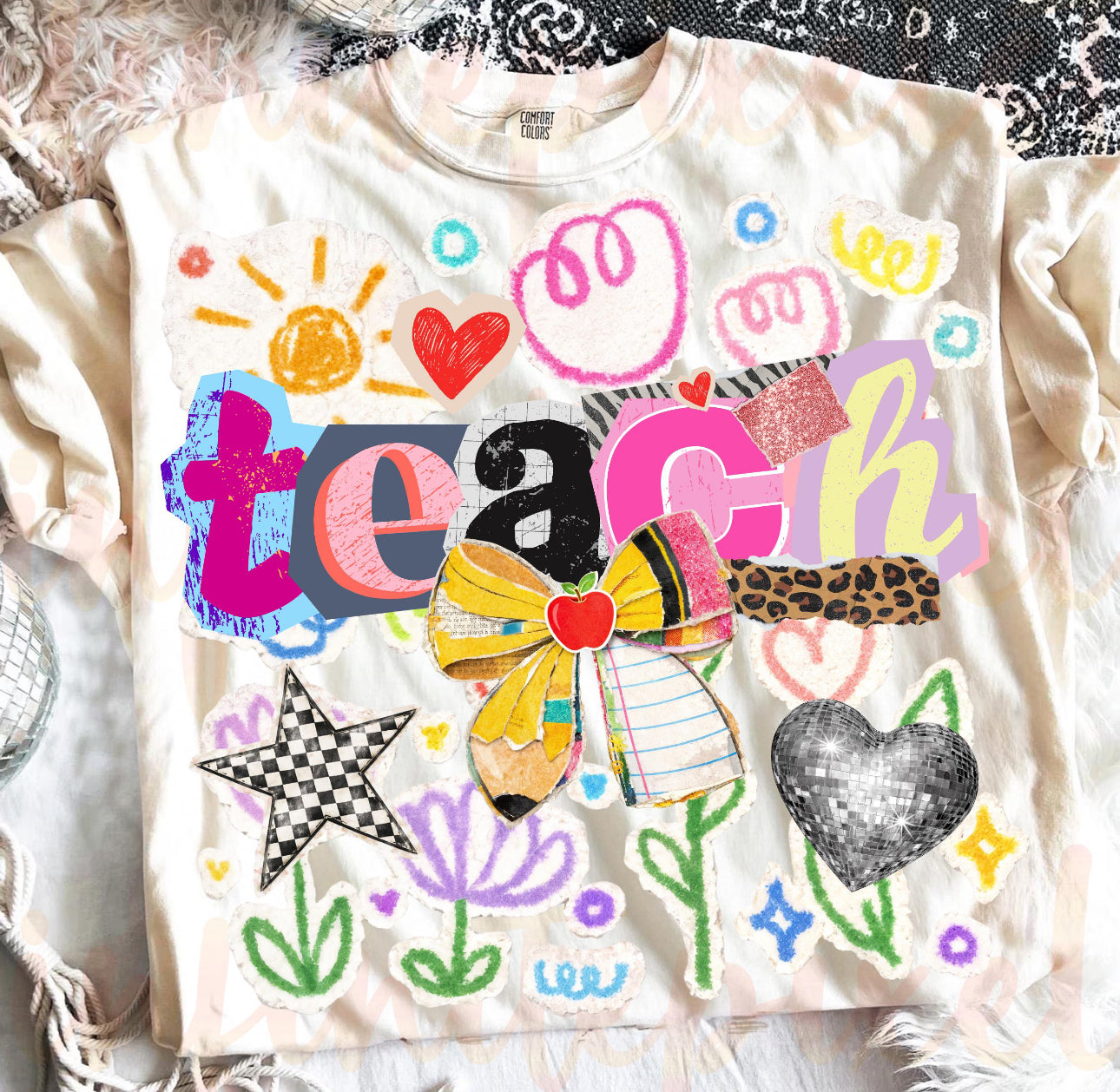 Teach with Bow DTF Tee