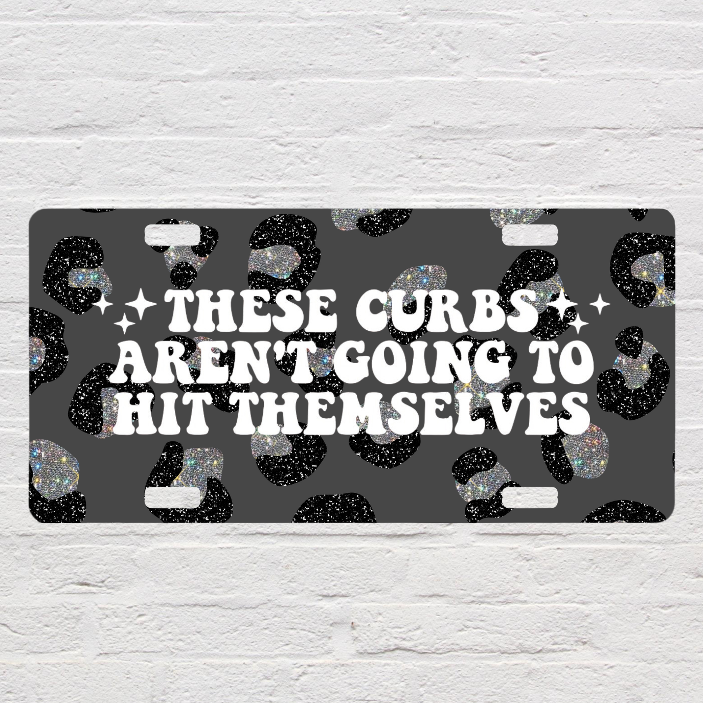 These Curbs Aren’t Going To Hit Themselves License Plate