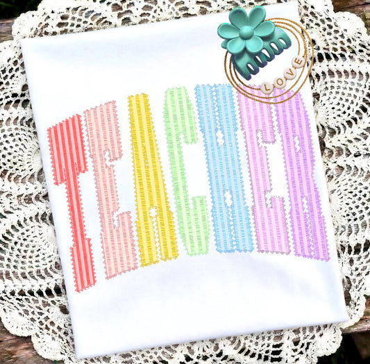 Seersucker Teacher DTF Tee