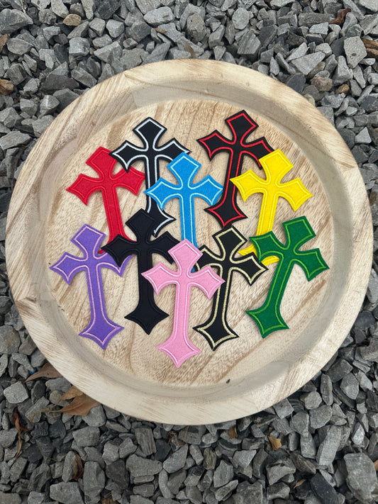 Cross Iron On Patch Collection