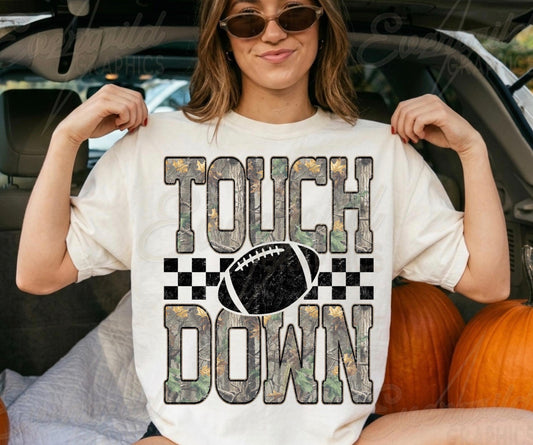 Camo Touchdown DTF Tee