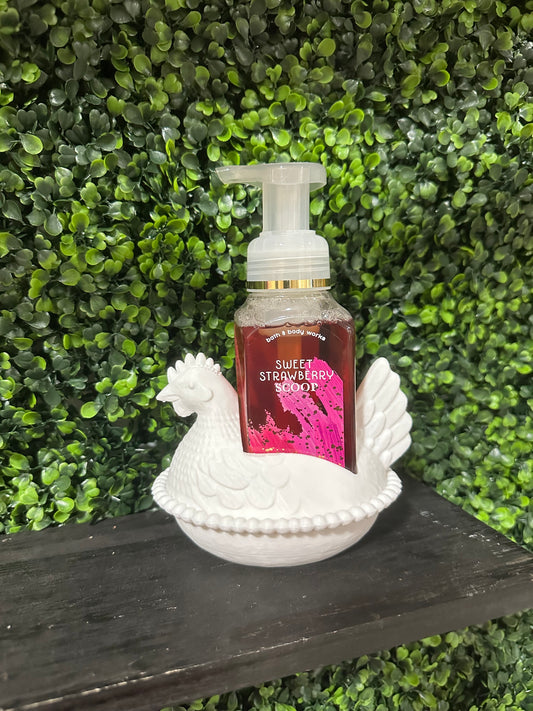 Hen On Nest Soap Holder - White