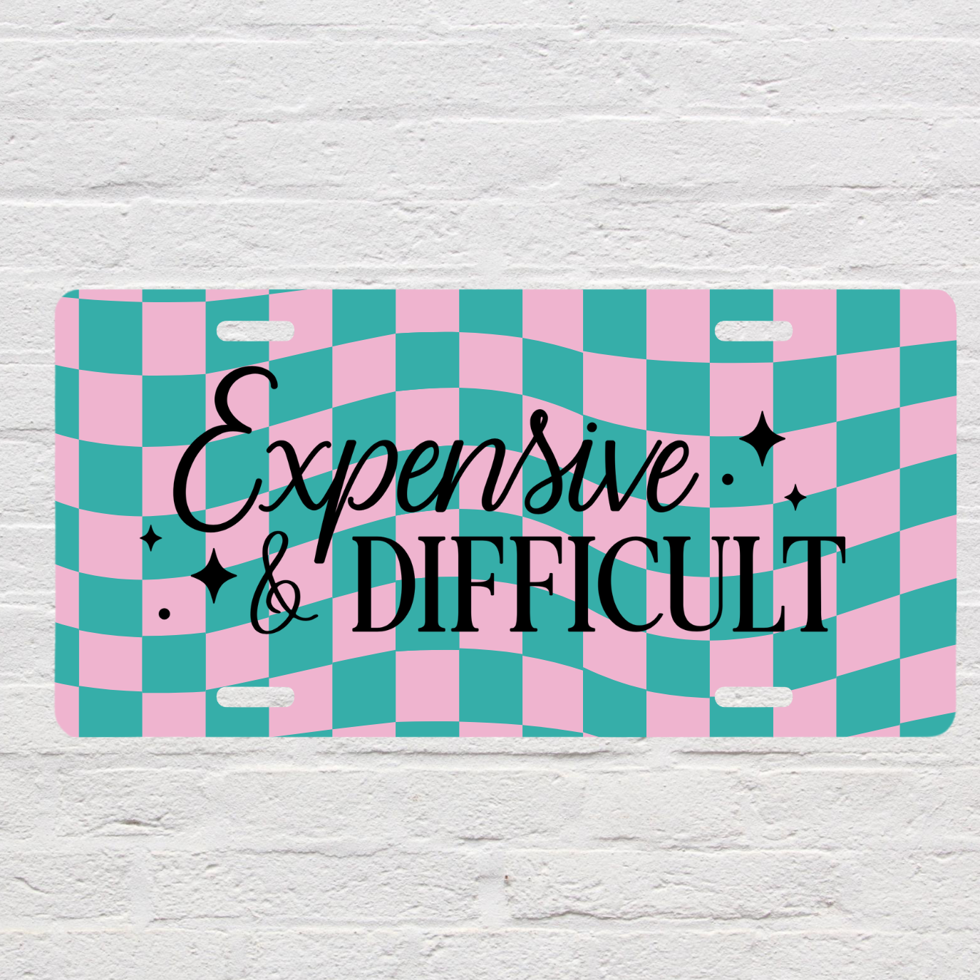 Expensive & Difficult License Plate