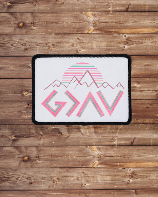 God is Greater than highs & lows Iron on Patch